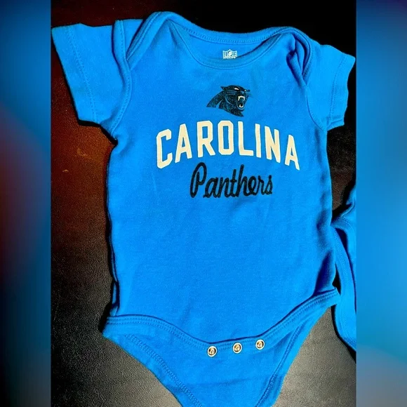 Carolina Panthers Blue Baby Onesies (2) - Picture 4 of 8